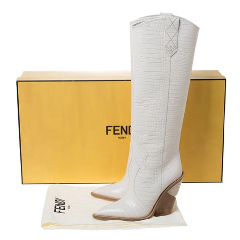 fendi cowgirl boots|fendi patent knee high boots.